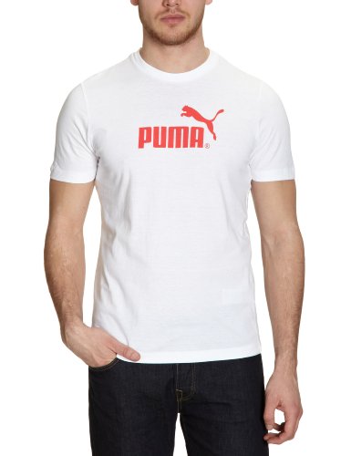 PUMA Herren T-Shirt Large Logo, white-bittersweet, L, 817025 22 Preisvergleich