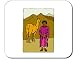 Decorated Mouse Pad with the image of: man, body, individuals, individual, humans, standing, person, south, mountain, human, persons, america, people, llama