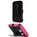Galaxy Ace Style Case, Samsung Galaxy Ace Style S765C Holster Case, SOGA® Hybrid Super Armor Cover Protector Case with Belt Clip Holster Kickstand for Samsung Galaxy Ace Style S765C - Black / Hot Pink [SWB261]