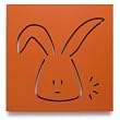 Spot On Square George The Rabbit Eco-friendly Wall Art, Orange