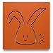 Spot On Square George The Rabbit Wall Art, Orange