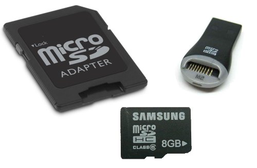 SAMSUNG 8GB MicroSD/MicroSDHC (TF) CLASS 6 HIGH SPEED 8 GB w/USB Reader