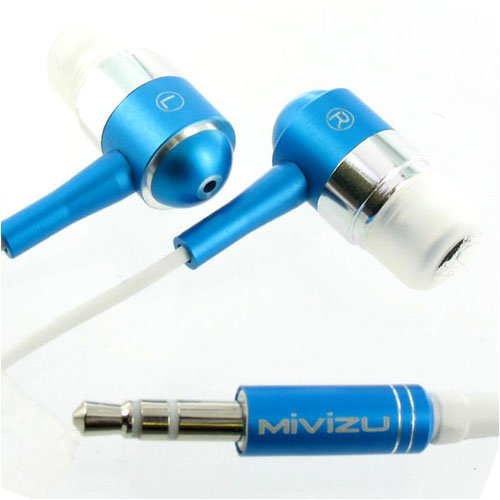 Mivizu Headphones for MP3 Players including Apple iPod Video Classic Nano Touch iPhone Zen Sandisk Sansa Laptop PC Shuffle (Available in 7 Different Colors!)