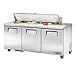 True 72" Refrigerated 16 Pan 3 Door Sandwich Salad Food Prep Table TSSU-72-16