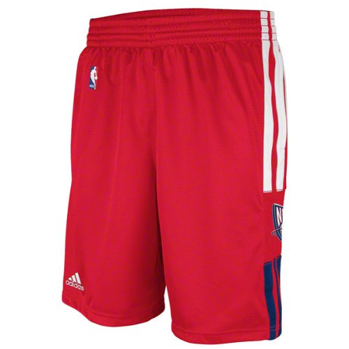 New Jersey Nets Red 2011-2012 On-Court Pre-Game Warm-Up Shorts