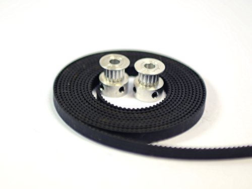 2 x aluminum gt2 16t pulley and 2m belt for reprap 3d printer pru…