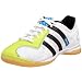 adidas Little Kid/Big Kid Super Sala_IX Soccer Shoe,White/Black/Acid Buzz,13 M US Little Kid