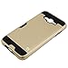 J7 Case, MP-MALL [Shock Absorbent] [Card Slot] Armor Hybrid Defender Shockproof Rugged Protective Cover Case For Samsung Galaxy J7 2015 (Gold)