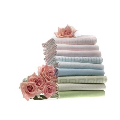 Ultimate Receiving Blanket in Pastel Mod Squares Color: Pastel Blue