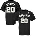 adidas San Antonio Spurs #20 Manu Ginobili Black Net Player T-shirt