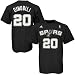 Search : adidas San Antonio Spurs #20 Manu Ginobili Black Net Player T-shirt