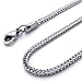 3.2mm KONOV Silver Stainless Steel Mens Necklace Chain 18-32