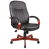 Boss Hi-Back Executive Chair With Cherry Finish Executive Seating