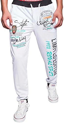 Jiaka Men's Hip - Hop Personality Printing Elastic Waist Casual Pants