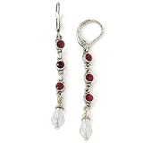 Bridal Siam Color Belle Long Drop Earrings