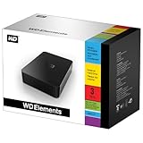 Western Digital Elements 3TB externe Festplatte (8,9 cm (3,5 Zoll), 7200rpm, USB 2.0) schwarz