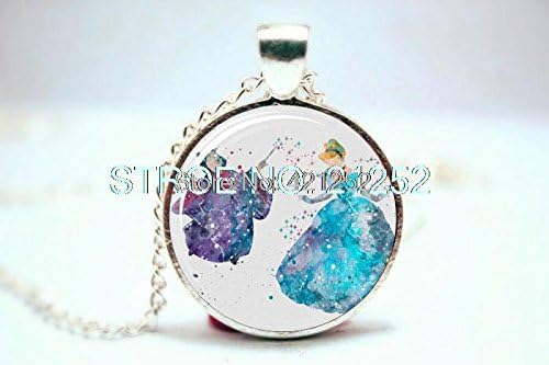 Pretty Lee 2015 Fashion Cinderella And Fairy Godmother Art Print Necklace Glass Photo Cabochon Necklace Christmas gift