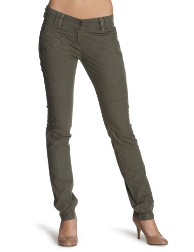 TOM TAILOR Damen Hose/ Lang  60172590070/cate slim cargo style, Gr. 42/32, Gr&uuml;n (7246) Preisvergleich