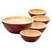 Fox Run 5-pc. Salad Bowl Set - Red/ Natural