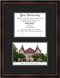 Southwest Texas State University Diplomate Diploma Frame & Lithograph