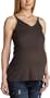 9Seed Women's Maternity Long Comfy Tank,Charcoal,X-Small/Small