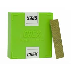 GREX P6 25L 23 Gauge 1-Inch Length Headless Pins (10,000 per box) by Grex Power Tools