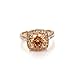 Yoursfs Yellow Princess Style Sparkly Halo 1.5ct Austrian Crystal Cushion Cut Topaz Anniversary Engagement Ring