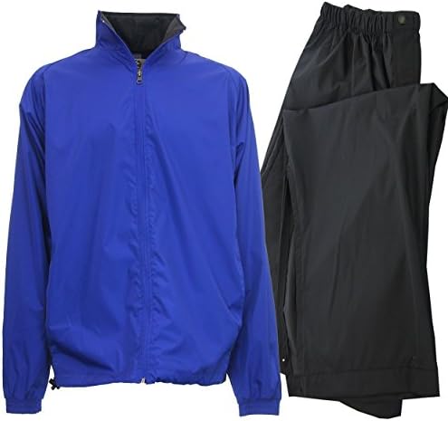 IXSPA Men's Packable Golf Rain Suit - Large Royal Blue