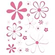 Instant Murals 20 Daisy Flowers Wall Transfer Stickers - Bright Pink Instant Murals 20 Daisy Flowers Wall Transfer Stickers - Bright Pink