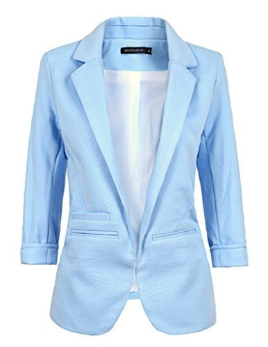 Wenxuan Women's Boyfriend Blazer Tailored Suit Coat Jacket