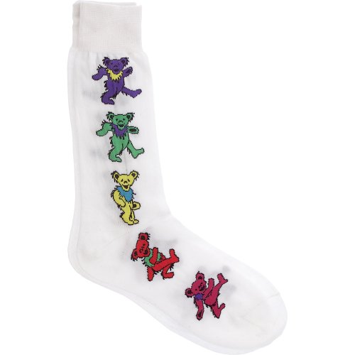MENS WHITE DANCING BEARS SOCKS