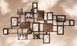 49" Modern Multiple Photo Frame Hanging Wall Art Sculpture