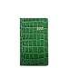 2012 Pocket Agenda Datebook, Genuine Crocodile Embossed Leather, 5" , Bottle Green