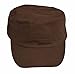 Vivoice Fashionable Solid Color Unisex Flat Top Army Style Cadet Cap with Adjustable Strap (coffee)