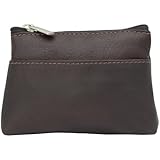 Piel Leather Key Coin Purse, Chocolate, One Size