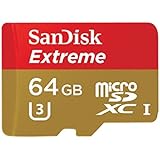 SanDisk Extreme 64GB MicroSDXC UHS-1 Card with Adapter (SDSQXNE-064G-GN6MA)