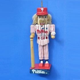 PHILADELPHIA BASEBALL PLAYER NUTCRACKER ORNAMENT - 5" PHILADELPHIA PHILLIES BASEBALL PLAYER NUTCRACKER ORNAMENT - Christmas Ornament