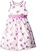 American Princess Girls' Floral Embroidered Organza Dress