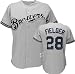 Prince Fielder Majestic MLB Road Grey Replica Milwaukee Brewers Jersey - Medium