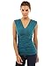 PattyBoutik Women's Mesh V Neck Empire Waist Top