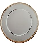 SILVER AND GOLD REVERE TRAY - REVERE SILVER PLATED TRAY WITH GOLD TRIM - charger plate