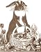 Easter Basket (Rabbit & Chicks) Saturday Evening Post Cling Mounted Red Rubber Stamp by Cornish Heritage Farms