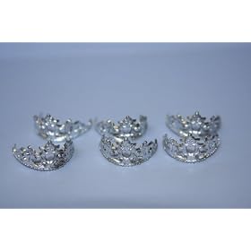 A 6 Pack of Doll Crowns in Silver Made to Fit the Barbie Doll by Olivia's Doll Closet