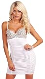 Black  Sequins Padded Underwire Bra Adjustable Ruched Fitted Clubwear Mini Dress