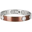 Stainless Steel Expresso Tint Satin Finish ID Bracelet 12mm- 8.0 Inches