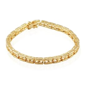 18k Yellow Gold Overlay Sterling Silver Citrine 3.5mm Bracelet, 7.25 by Amazon.com Collection
