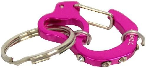 Rubit The Easy Dog Tag Rhinestone Curve Switch Clip, Medium, 1.07-Inch Diameter, Pink by Rubit