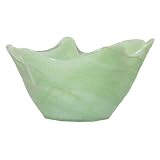 Colorful Recycled Art Glass Fern Green Small Dip Bowl 6D Set 2 by 