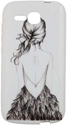 Jiayitong Pattern Design TPU Silicone Case For Huawei Ascend Y600 Protection Shell Cover Back Skin (Backgirl)