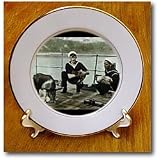 The Mascots Vintage World War II Sailors with Pig and Chicken - 8 Inch Porcelain Plate